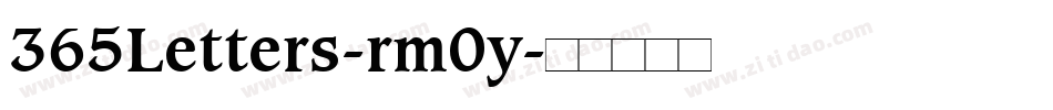 365Letters-rm0y字体转换