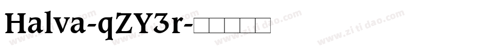 Halva-qZY3r字体转换