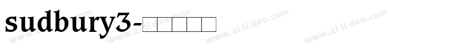 sudbury3字体转换