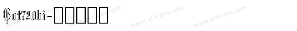 Got720bi字体转换