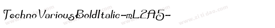 TechnoVariousBoldItalic-mL2A5字体转换