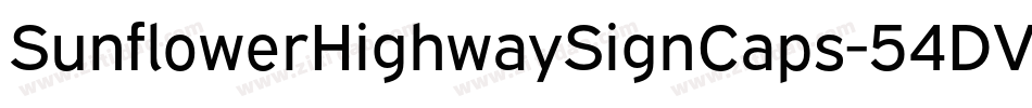 SunflowerHighwaySignCaps-54DV字体转换