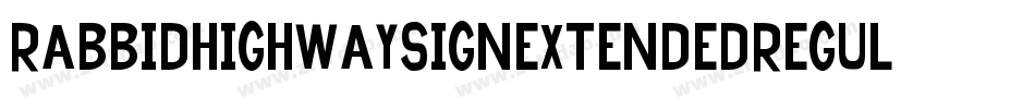 RabbidHighwaySignExtendedRegular-RG1A字体转换