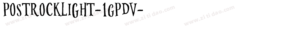 PostRockLight-1GPDv字体转换