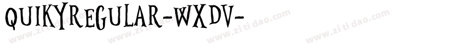 QuikyRegular-WxDv字体转换