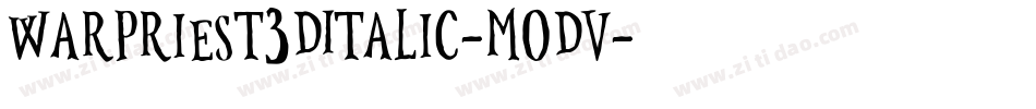 WarPriest3DItalic-M0Dv字体转换