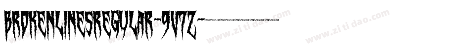BrokenLinesRegular-9V7Z字体转换