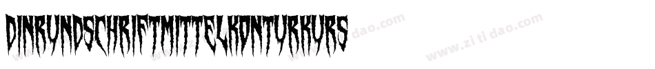 DinRundschriftMittelKonturkursiv-DR8R字体转换