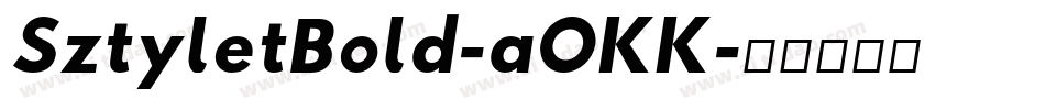 SztyletBold-aOKK字体转换