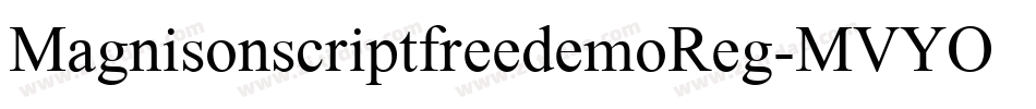 MagnisonscriptfreedemoReg-MVYOp字体转换