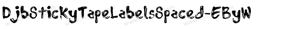 DjbStickyTapeLabelsSpaced-EByW字体转换