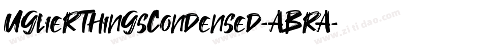 UglierThingsCondensed-ABrA字体转换