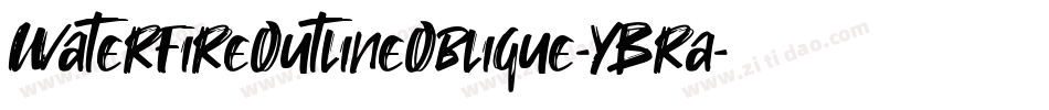 WaterfireOutlineOblique-YBra字体转换
