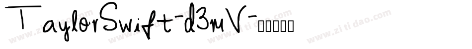 TaylorSwift-d3mV字体转换