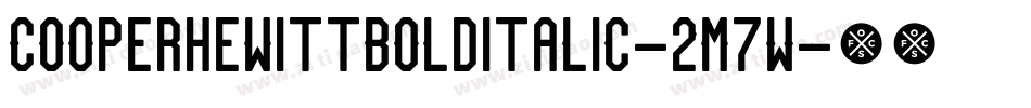 CooperhewittBolditalic-2m7W字体转换