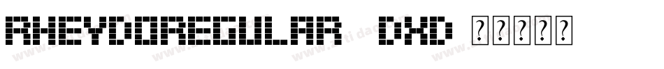 RheydoRegular-4DxD字体转换