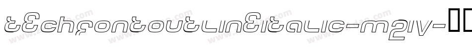 TechFontOutlineItalic-m21V字体转换