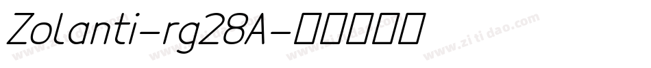 Zolanti-rg28A字体转换