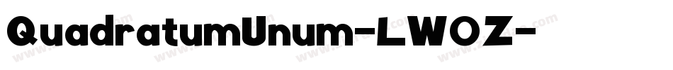 QuadratumUnum-LW0Z字体转换