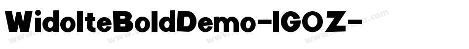 WidolteBoldDemo-lG0Z字体转换