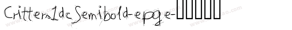 Critters1dcSemibold-epge字体转换