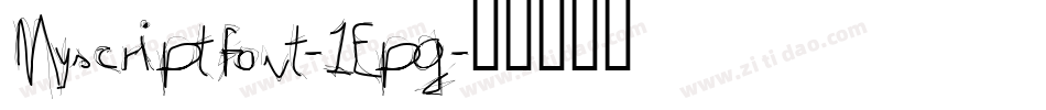 Myscriptfont-1Epg字体转换