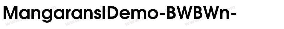 MangaransIDemo-BWBWn字体转换