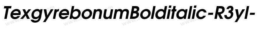 TexgyrebonumBolditalic-R3yl字体转换