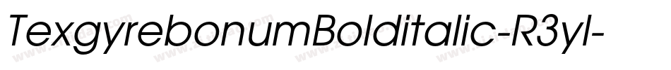 TexgyrebonumBolditalic-R3yl字体转换