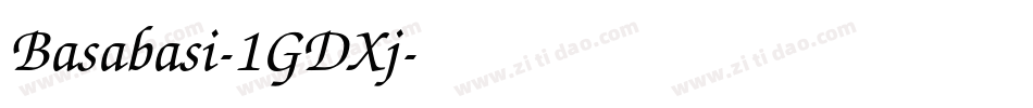 Basabasi-1GDXj字体转换
