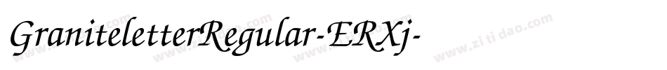 GraniteletterRegular-ERXj字体转换