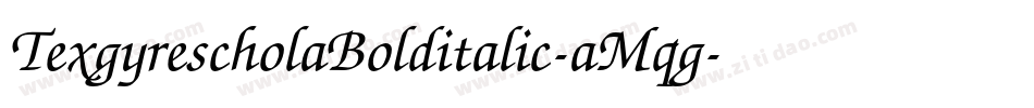 TexgyrescholaBolditalic-aMqg字体转换