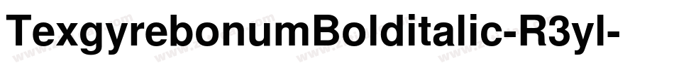TexgyrebonumBolditalic-R3yl字体转换