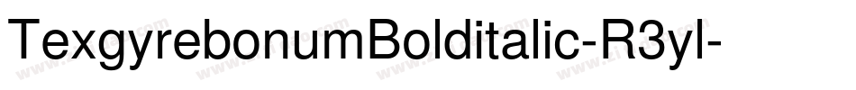 TexgyrebonumBolditalic-R3yl字体转换