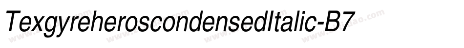 TexgyreheroscondensedItalic-B718字体转换