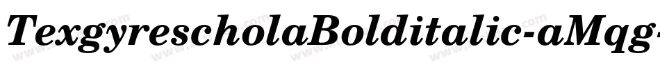 TexgyrescholaBolditalic-aMqg字体转换