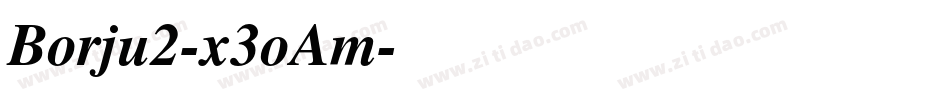 Borju2-x3oAm字体转换