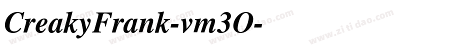 CreakyFrank-vm3O字体转换 CreakyFrank-vm3O字体转换