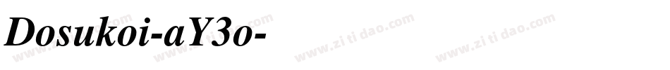 Dosukoi-aY3o字体转换
