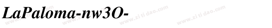 LaPaloma-nw3O字体转换