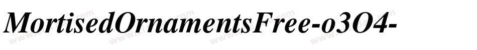 MortisedOrnamentsFree-o3O4字体转换