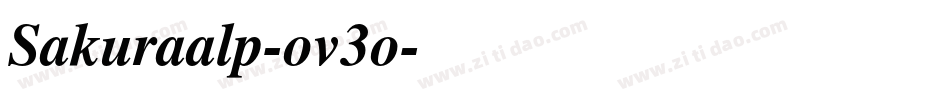 Sakuraalp-ov3o字体转换 Sakuraalp-ov3o字体转换