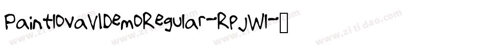 PaintlovaV1DemoRegular-RpJWl字体转换