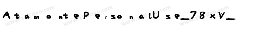 AltamontePersonalUse-78xV字体转换