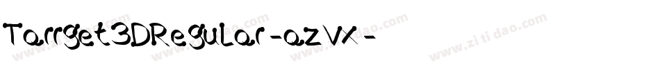 Tarrget3DRegular-azVx字体转换