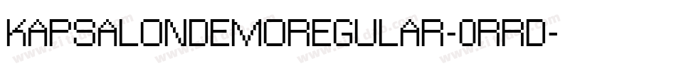 KapsalonDemoRegular-0Rrd字体转换