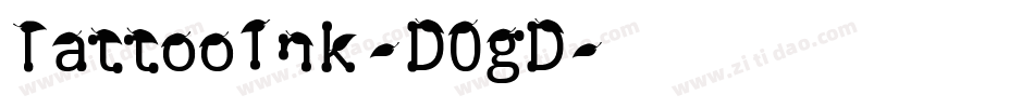 TattooInk-D0gD字体转换