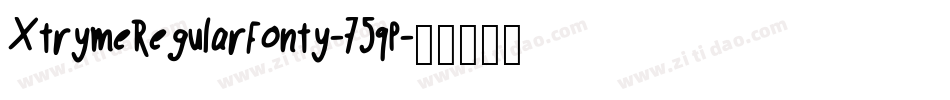 XtrymeRegularFonty-75qP字体转换