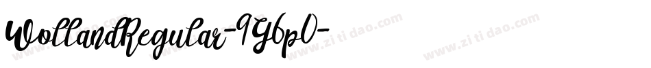 WollandRegular-9Y6p0字体转换