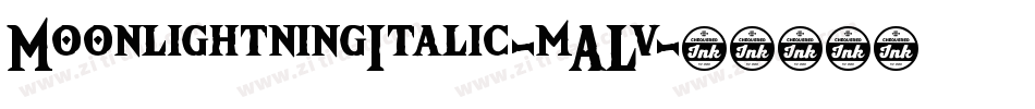 MoonlightningItalic-mALv字体转换 MoonlightningItalic-mALv字体转换